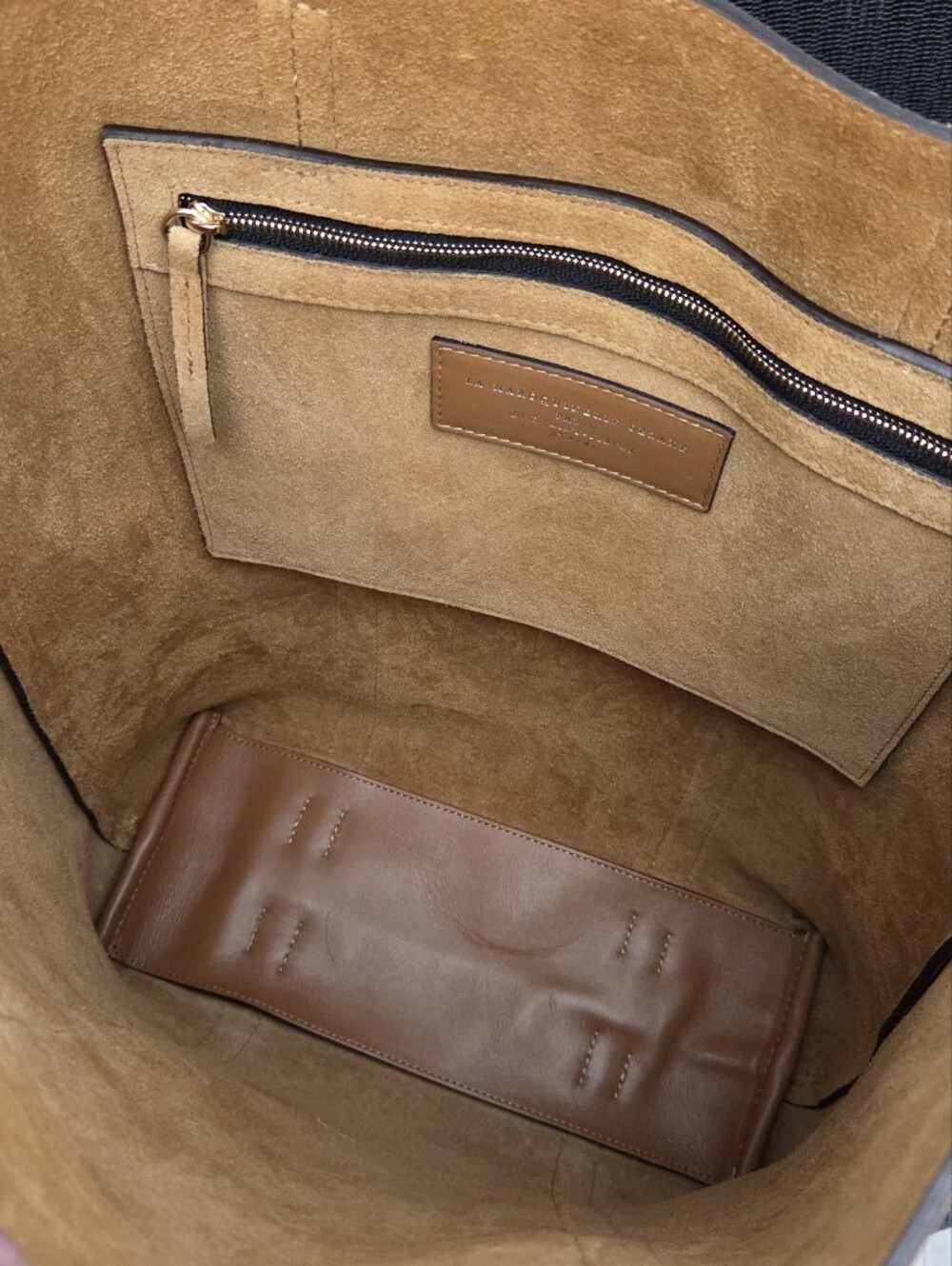 EXCELLENT SEZANE THE TOTE LE CABAS BAG - CAMEL SUEDE - Picture 9 of 14